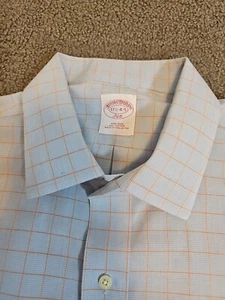 Brooks Brothers 346 Herren Langarm Hemd Größe 17 1/2-4/5 Knopfleiste schönes Kleid - Bild 1 von 10