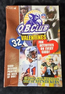 1998  CLEO Football Q.B. Quarterback Club Valentines Day Cards NFL "Damaged Box" - Picture 1 of 7