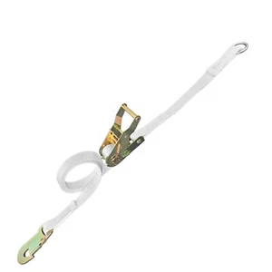USA 1" x 12' Ratchet Tent Strap with O-Ring & Snap Hook Event & Canopy Tie Down - Picture 1 of 7