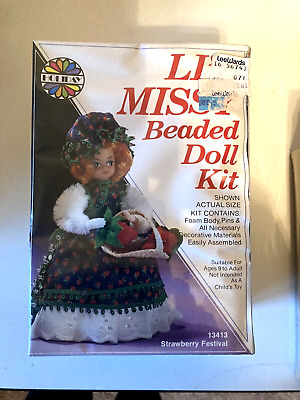 Li’l Missy Bead Sequin Doll Kit STRAWBERRY FESTIVAL 13413 Xmas Ornament Holiday • 28.18€