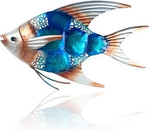 Metal Fish Wall Decor -Outdoor Metal Fish Wall Decor - Indoor Art Sculpture - Picture 1 of 7