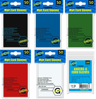 50 fundas para cartas mate estándar Arkero-G fundas para cartas MTG Magic Pokemon JCC