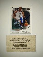 2001 Upper Deck Kenny Anderson Autograph Signed Card Celtics #6 COA
