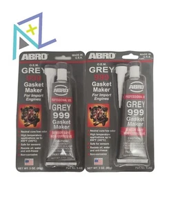 2PK -ABRO Grey 999  Gasket Maker For Import Engines 3oz   - Picture 1 of 1