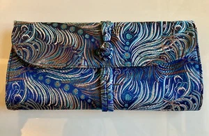HiyaHiya Double Point Circular Needle Case Blue Peacock Brocade - Picture 1 of 7