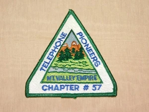 VINTAGE PATCH NEW TELEPHONE PIONEERS MT VALLEY EMPIRE CHAPTER # 57 - Picture 1 of 5