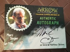 Cryptozoic Arrow Season 3 Marc Singer General Matthew Schrieve Autograph Auto 