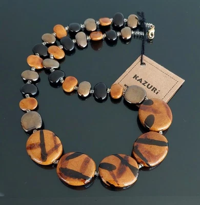 Kazuri Kenya Beaded 24" Necklace 'Beehive' with Tag - Imagem 1 de 3