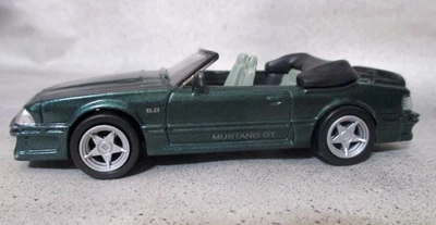 New Ray 1989 Ford Mustang GT Convertible Dk Green 1:43 Scale Diecast - Image 1 of 4