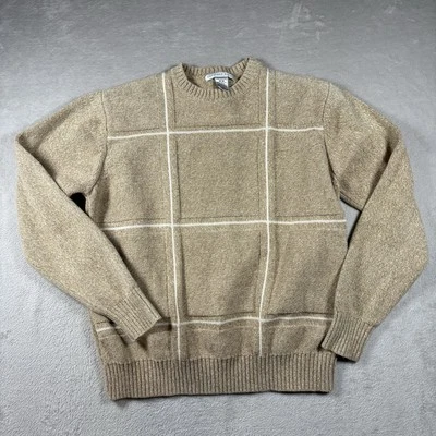 VTG Geoffrey Beane Knit Sweater Men M Brown Geometric Pullover 90s y2k #1871 - Image 1 of 4