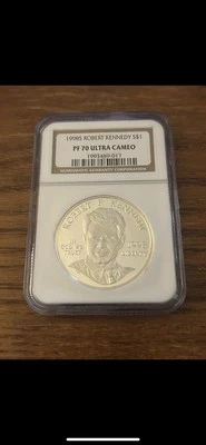 :1998-S 1$ Robert Kennedy Commemorative Silver Dollar NGC PF70UC 🔥🔥 - Image 1 of 2