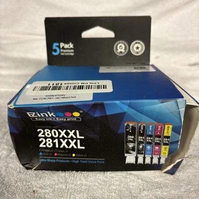 Compatible Canon 280 281 XXL Combo Ink Set Cyan/Magenta/Yellow/Bla - Image 1 of 4
