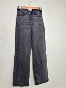 Abercrombie Fitch Kids Size 13/14 Long High Rise Wide Leg Jeans Fade Black 26x30 - Picture 1 of 14