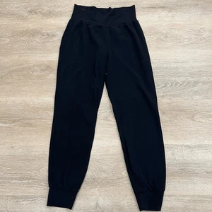 Athleta Salutation Jogger Powervita Pants Women's Medium Tall Black Jogging Work - Picture 1 of 6