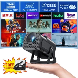 4K Projector 12000LMS 1080P 3D 5G WiFi Bluetooth Video Home Theater 200" Display - Picture 1 of 14