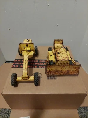 Tonka Bulldozer Tonka Grader Scraper Pressed Steel Toys - Image 1 of 4