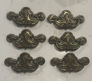 Antike Hardware Fledermausflügel Kolonial Messing Chippendale Schublade Zug 3 1/2" Mitte - Bild 1 von 6