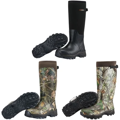 Stivali da caccia uomo HISEA stivali antipioggia regolabili impermeabili pesca fango lavoro - Immagine 1 di 4