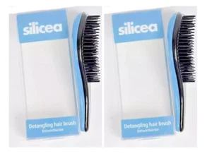 Hubner Silicea Detangling Hair Brush Pack of 2 - Picture 1 of 3