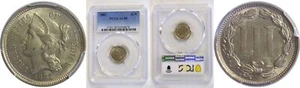 1881 3C Nickel Three Cent PCGS AU-58 - Picture 1 of 3