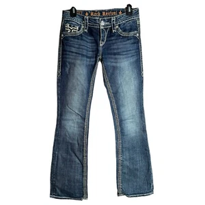 Rock Revival Jamila stivaletto jeans tasche blu denim donna taglia 26 - Foto 1 di 12