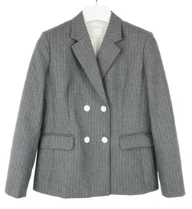 Sandro Tanya Blazer Damen (Eu) 40 Zweireihig Wollmischung Nadelstreifen - Picture 1 of 11