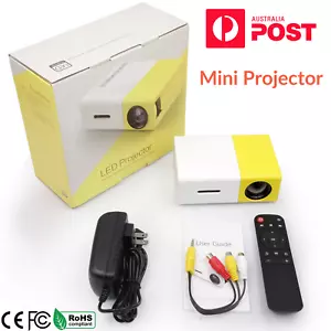 LED Mini Projector Portable 1080P Home Cinema Pocket Projector Party Theater - Picture 1 of 19