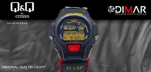 Vintage Watch Q&Q El Light. 9928, WR. 5M. Lap Memory 10. (L104-004) - Picture 1 of 4