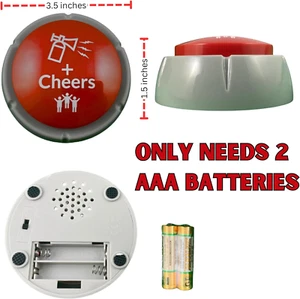 Airhorn Can Sound Button with Applause and Cheers, Funny Easy Button, Noise M... - Picture 1 of 12
