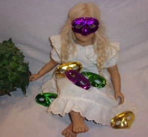 Mardi Gras Masks for Dolls or Decoration - Lot of 6 - Excellent Condition! - Picture 1 of 6