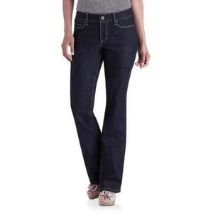 FADED GLORY Blue Black WOMEN'S MIDRISE BOOTCUT JEANS Drk Indigo PLUS SIZE 22W/31 - Picture 1 of 6