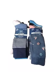 George. Printed Socks Size 9-12 6 Prs - Picture 1 of 1