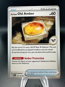 Pokemon TCG - Antique Old Amber 154/165 - English 151 2023 - Picture 1 of 2