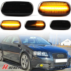 2x Smoked LED Dynamic Side Marker Light For Audi A3 S3 8P A4 RS4 B6 B7 A6 S6 RS6 - Picture 1 of 7