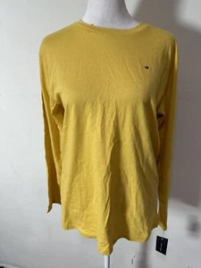 Tommy Hilfiger Boys Yellow Colored Long Sleeve Tshirt Size L(14/16) - Picture 1 of 8