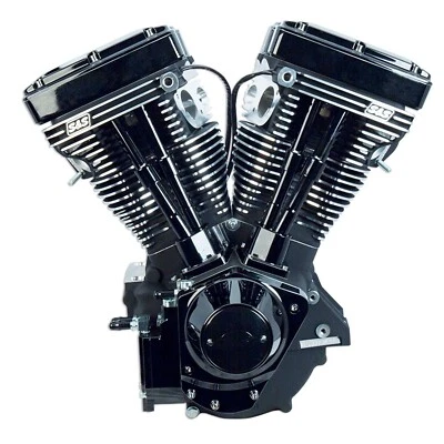 S&S 111" V111 Engine Motor Block EVO Black Harley Davidson FXR 84-00 - 310-0829 - Image 1 of 3