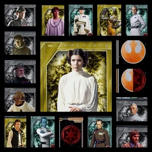 FRACTIONS REBELLION V EMPIRE 2025 PEŁNY ZESTAW + NAGRODY 17 KART TOPPS STAR WARS TRADER - Zdjęcie 1 z 2