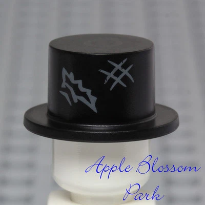 NEW Lego Minifig BLACK TOP HAT - Mr Good Evil Zombie Jekyll Hyde Groom Head Gear - Image 1 of 4