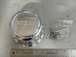 Weld Racing Wheels Polished 6 Lug Wheel Rim Hub Cover Center Cap BC016L+T - Picture 1 of 4