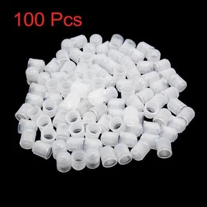 100Pcs White Plastic Tire Air Valve Stem Caps Tyre Wheel Rims Dust Cover for Car - Picture 1 of 2