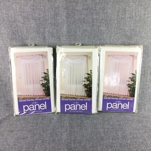 Garden Ridge Voile Panel SET of 3 Sheer Rod Pocket Curtain Panel WHITE 60” x 84” - Picture 1 of 4
