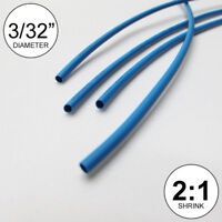 2 feet inch/ft/to 80mm 3" ID Blue Heat Shrink Tube 2:1 ratio polyolefin 3.0"