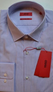 NWT HUGO Red Label By Hugo Boss Sharp Fit Long Sleeve Striped Dress Shirt - Picture 1 of 10