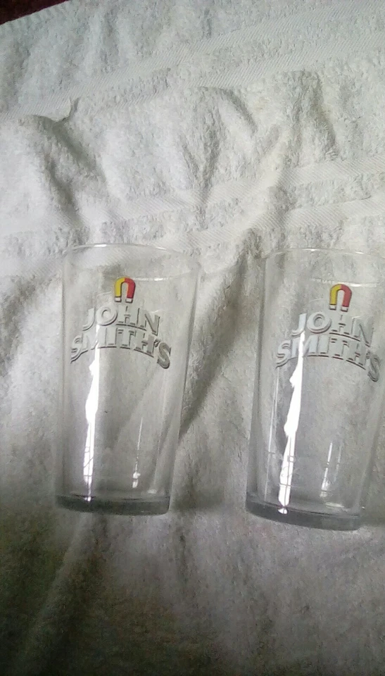 2 JOHN SMITH'S PINT GLASSES GOV STAMP VGC - Image 1 of 1