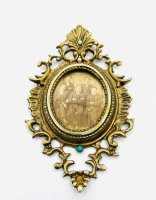 Moldura de parede bronze estilo vintage 8,4 x 5 comporta 3,1 x 2,4 - Imagem 1 de 4