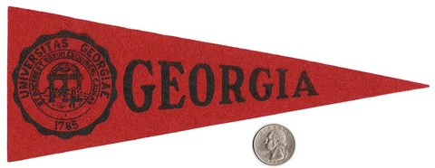 Vintage 1950s Hormel Felt Mini Pennant UNIVERSITY OF GEORGIA BULLDOGS UGA Cover