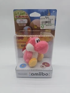 Pink Yarn Yoshi Amiibo US Version Yoshi Wooly World New Sealed - Picture 1 of 6