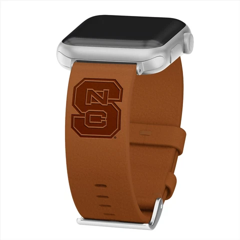 North Carolina State Wolfpack Premium Leather Band Compatible With Apple Watch Cover