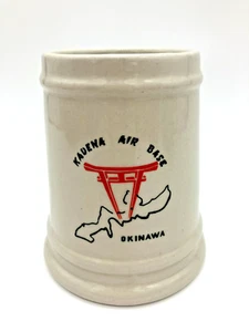 Vintage Old Logo USAF Kadena Air Base Okinawa Japan Ceramic Mug 4.5" - Picture 1 of 7