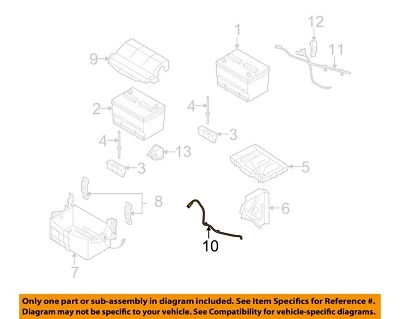 Cable de batería eléctrica Super Duty Ford OEM 09-14 E-350 9C2Z14300 TB Foto 1 de 2